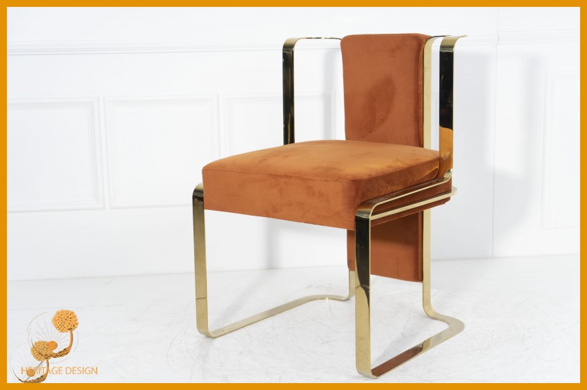 Gold Plated Metal Chair Design